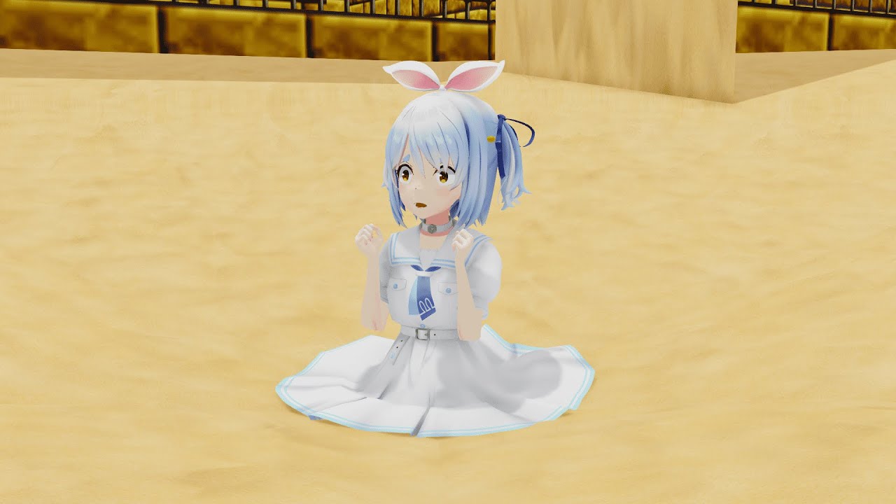 [Alt Outfit 1] Pekora attempts the Pyramid Puzzle (MMD Quicksand Animation)