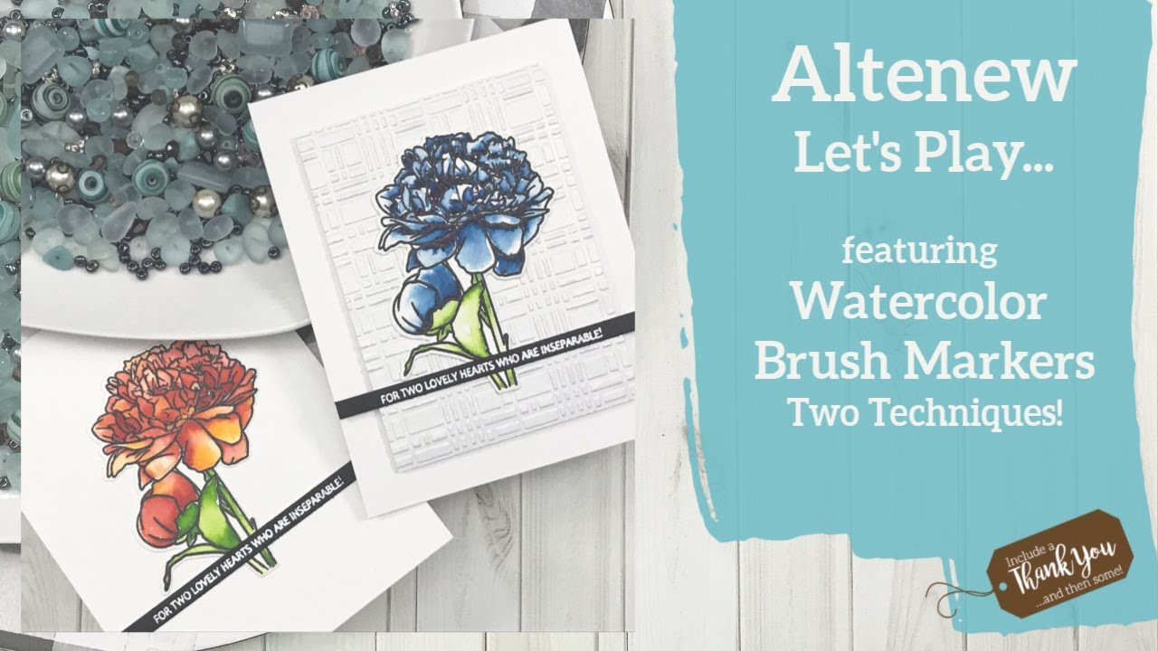 Altenew Watercolor Brush Markers! | Let's Play | 2 Techniques to Use to Color Your Favorite Images