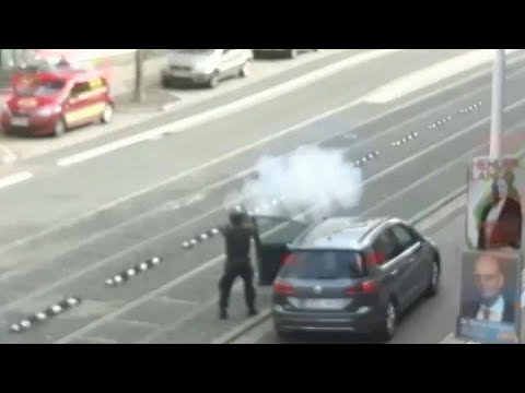 Amateur footage emerges of gunman opening fire in Halle, Germany