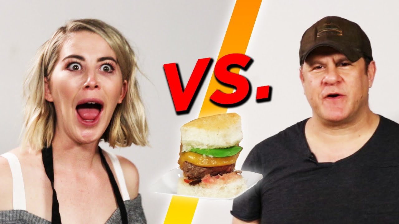 Amateur Vs. Professional Chef: Tiny Burgers