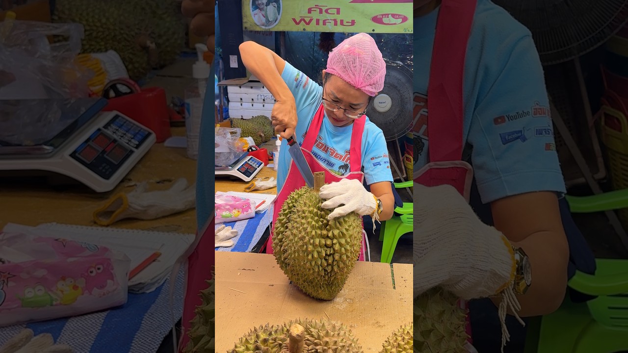 Amazing! Unboxing Giant Durian -  Fruit Cutting Skills