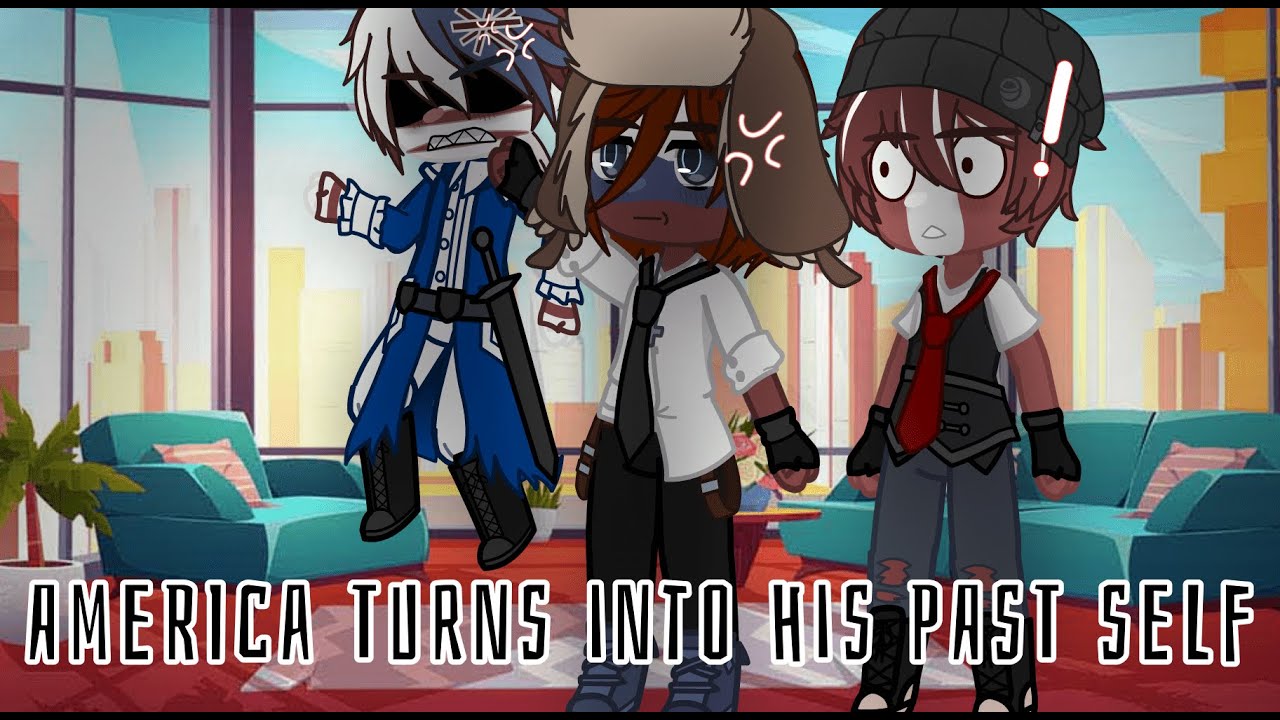 America Turns into his Past Self | CountryHumans | RusAme | Gacha Lavender |