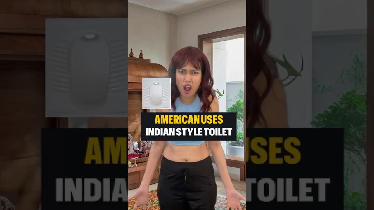 American 🇺🇸 Uses Indian 🇮🇳 Style Toilet
