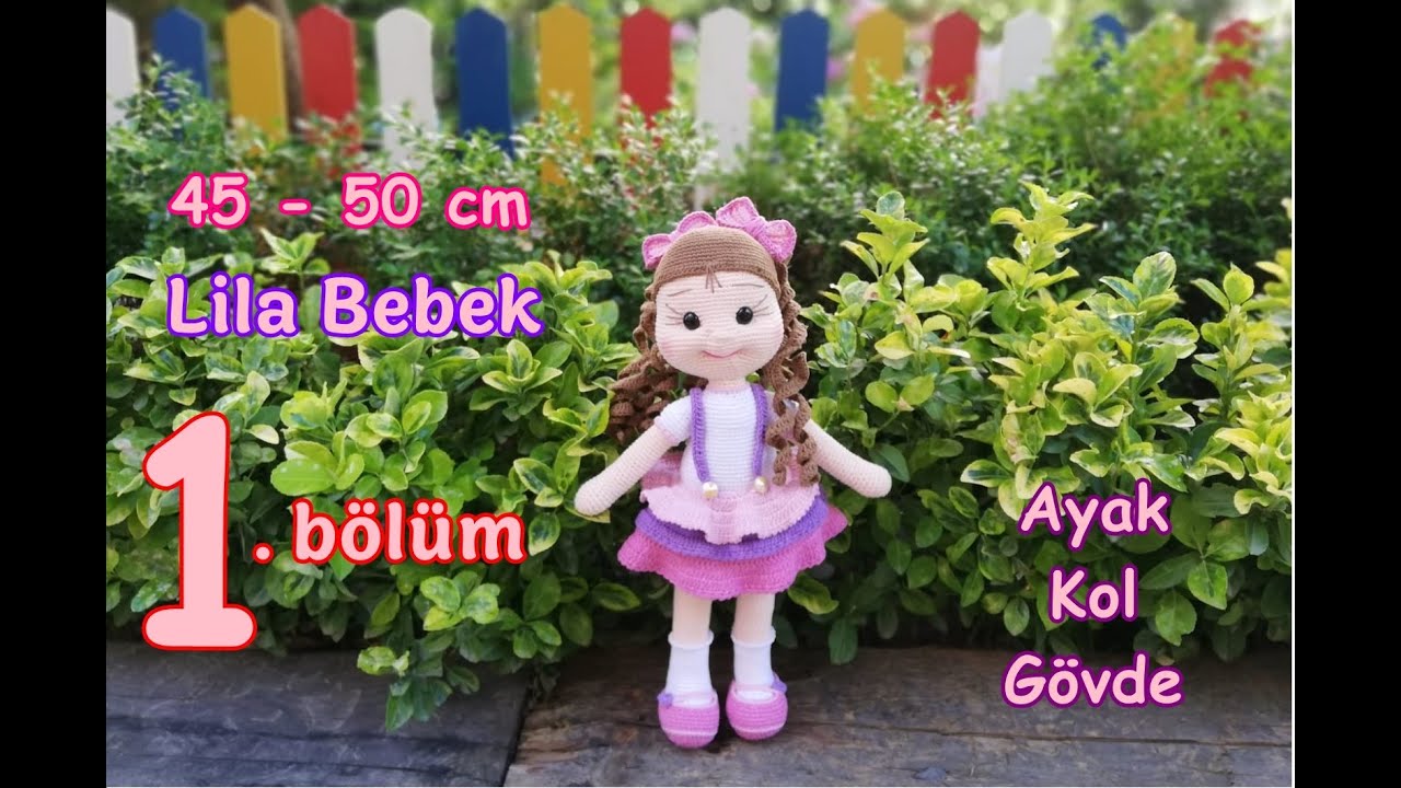 Amigurumi Büyük Lila Bebek (45 - 50 cm) - 1. BÖLÜM - Ayak, Kol ve Gövde Yapımı