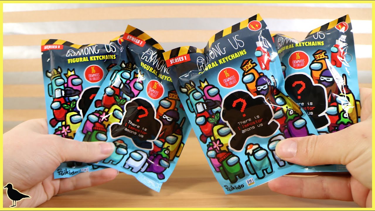 Among Us Figural Keychains Series 1 Opening! | Birdew Reviews