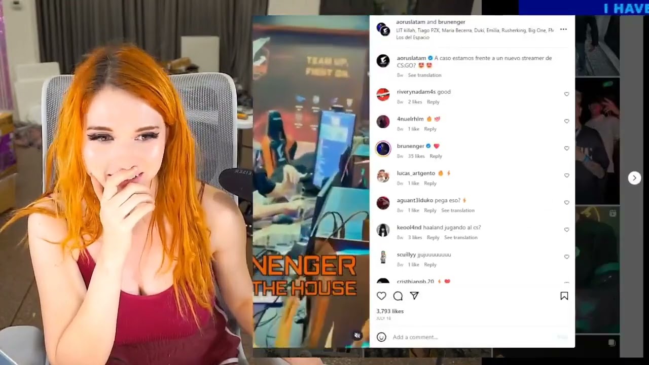 AMOURANTH REACCIONA AL ING DE BRUNO 🔥🔥🔥🔥❤️🔥🔥🔥🔥🔥❤️