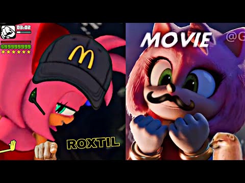 Amy rose in movie and Roxtil🍫