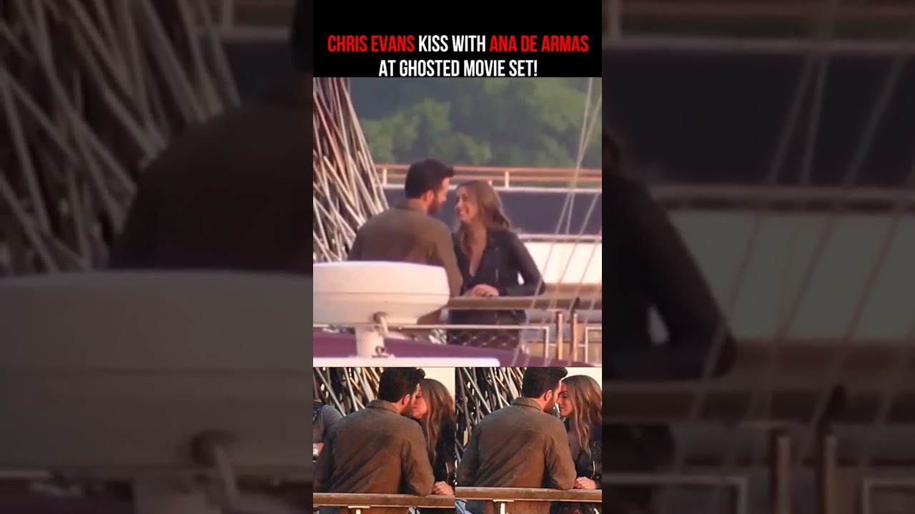 Ana De Armas Kiss Scene With Co Actor Chris Evan On The Sets Of Ghosted #chrisevans #anadearmas