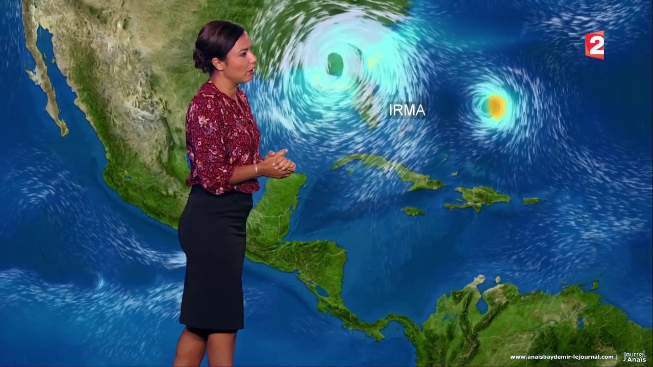 Anaïs BAYDEMIR - Météo FRANCE2 10 septembre 2017 20h