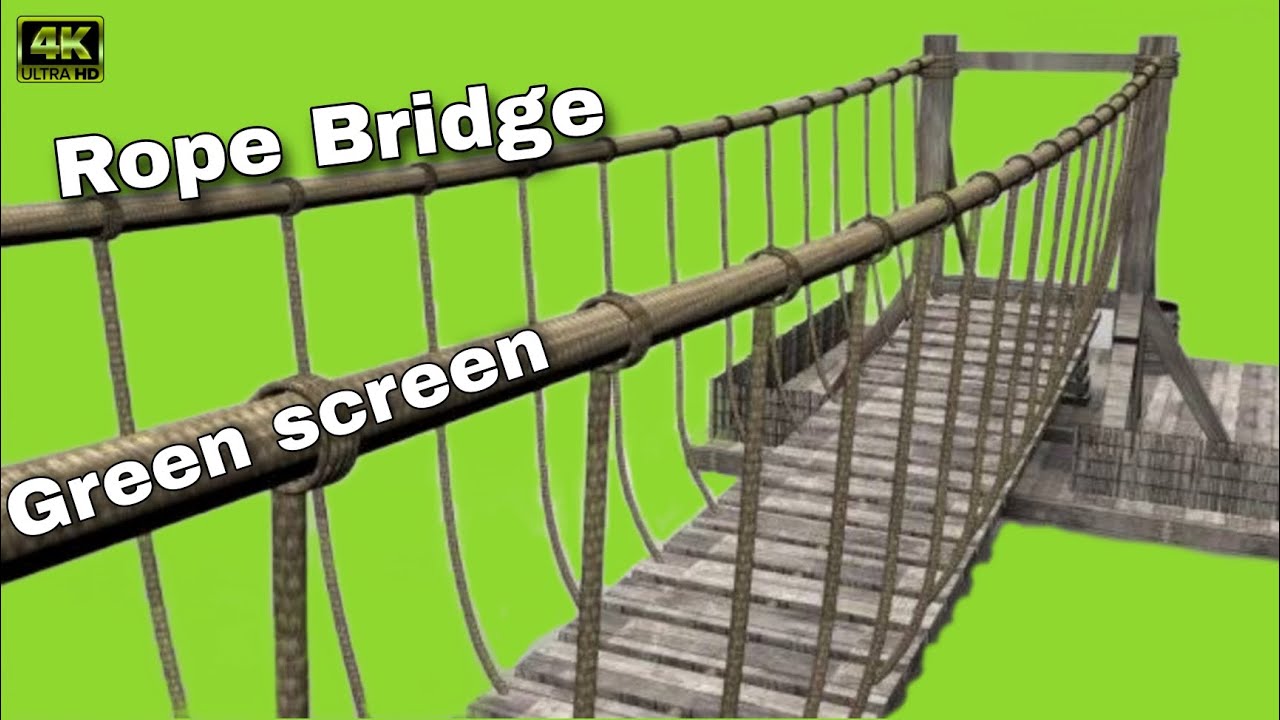 Ancient Bridge Chromakey Rope Bridge Greenscreen