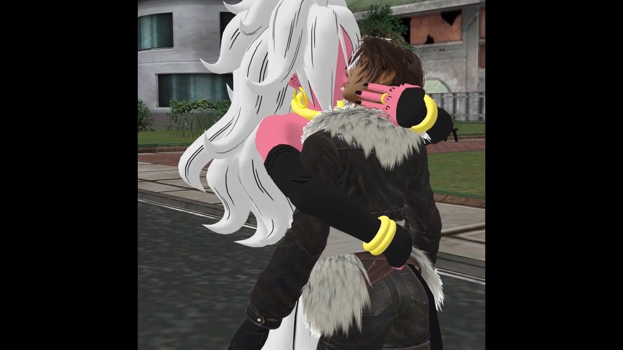 Android 21 kisses Squall and drains his energy
