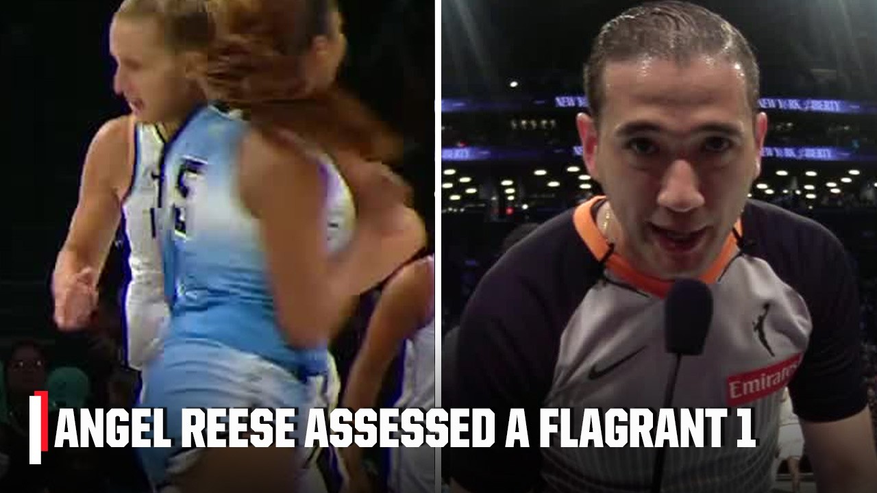 Angel Reese's foul on Leonie Fiebich UPGRADED to a flagrant 1 | WNBA on ESPN