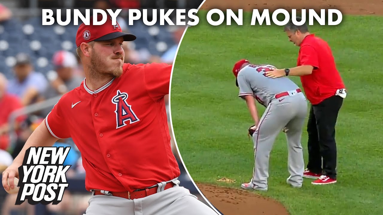 Angels' Dylan Bundy vomits on mound against Yankees in shocking scene | New York Post