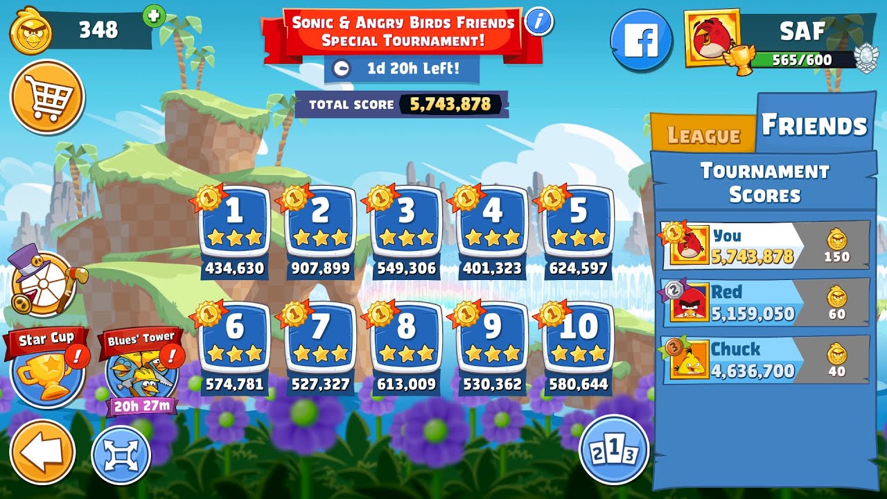 Angry Birds Friends. Sonic. Special Tournament! All levels 3 stars. Passage from Sergey Fetisov
