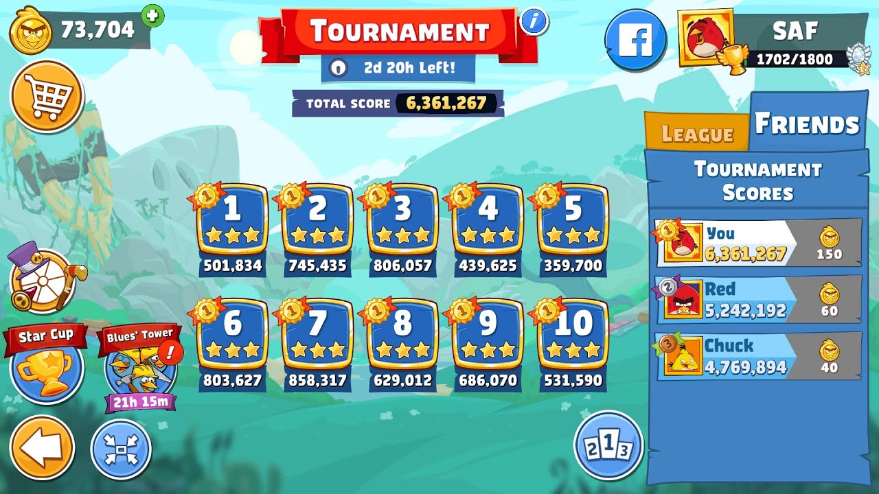 Angry Birds Friends. Tournament (09.06.2025). All levels 3 stars. Passage from Sergey Fetisov