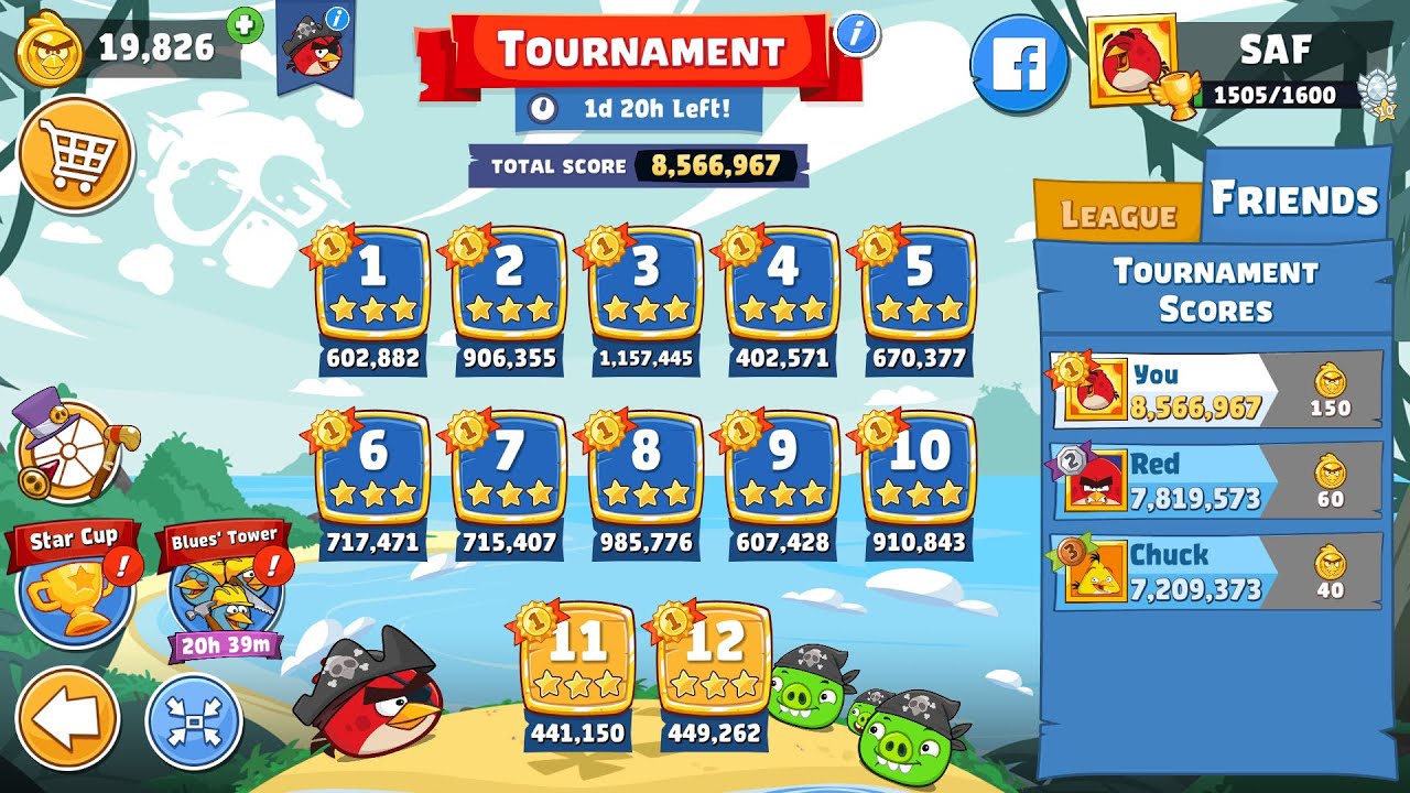 Angry Birds Friends. Tournament (20.02.2025). All levels 3 stars. Passage from Sergey Fetisov