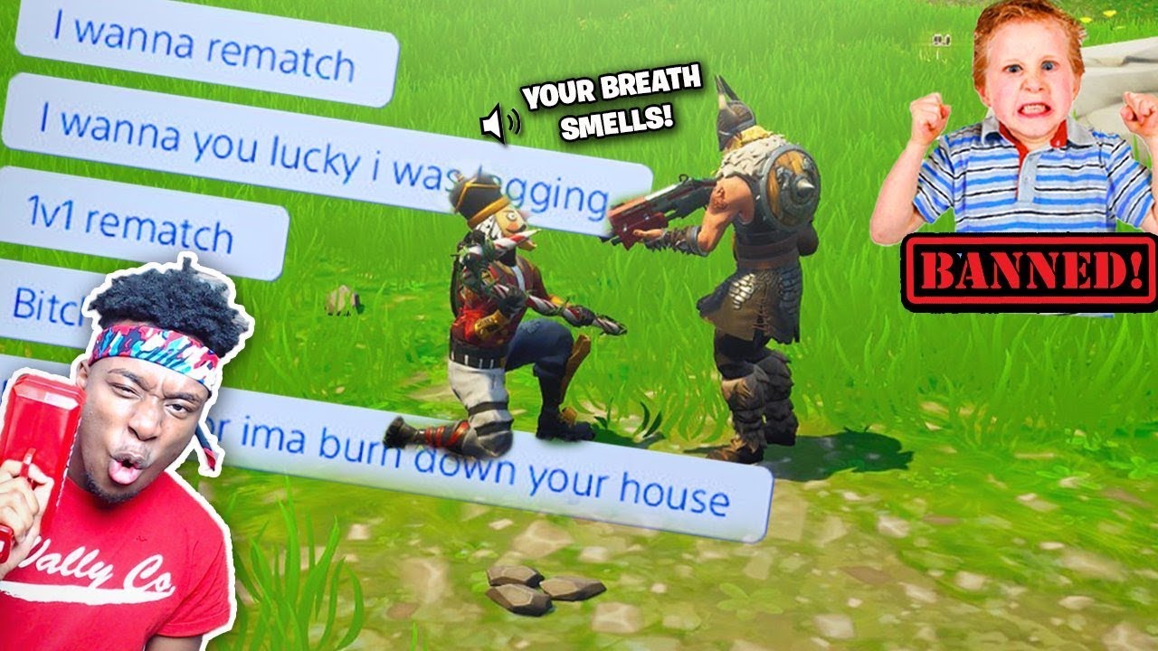 ANGRY TRASH TALKER EATS HIS MIC AFTER THIS 1V1... REMATCH! CRAZIEST 1V1 EVER!