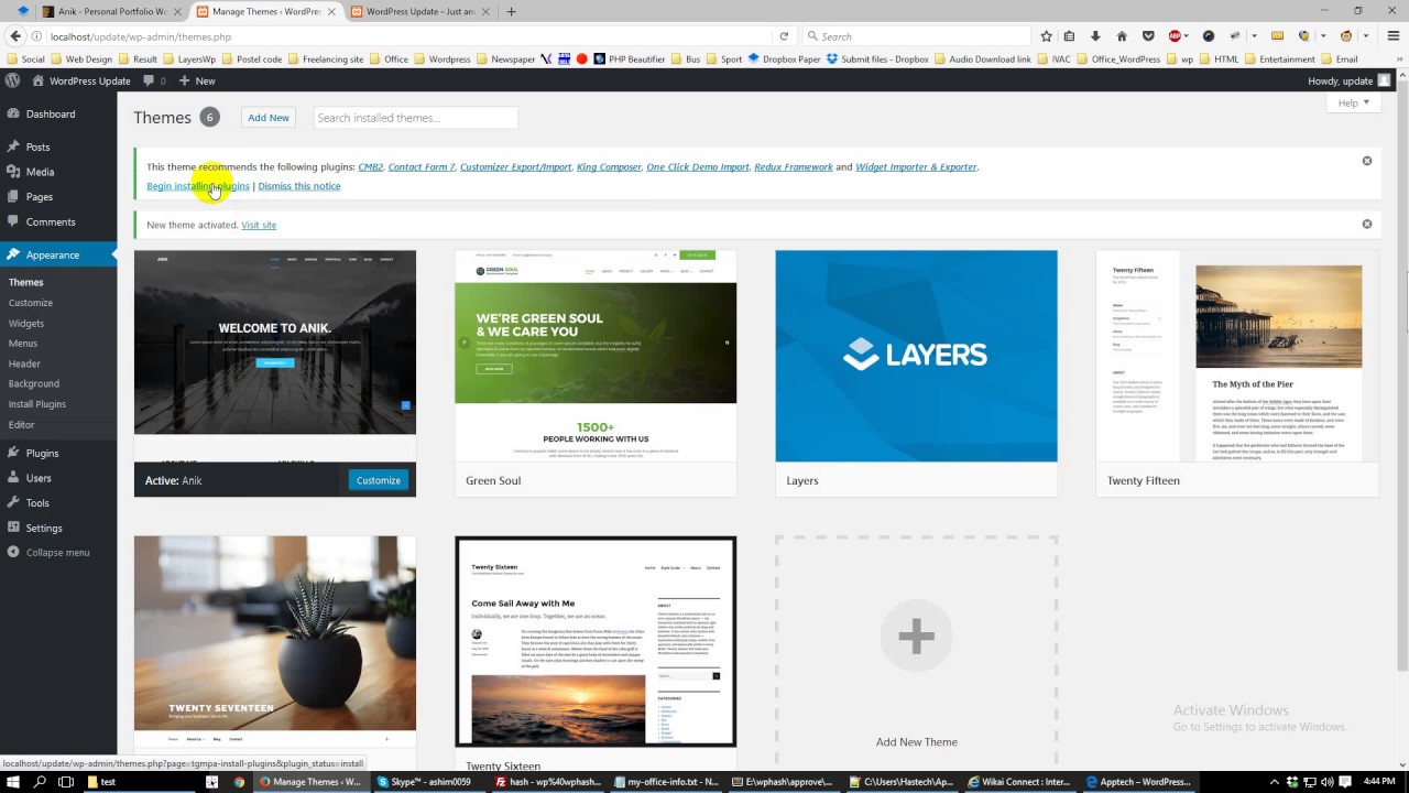 Anik - Personal Portfolio WordPress Theme Demo Setup
