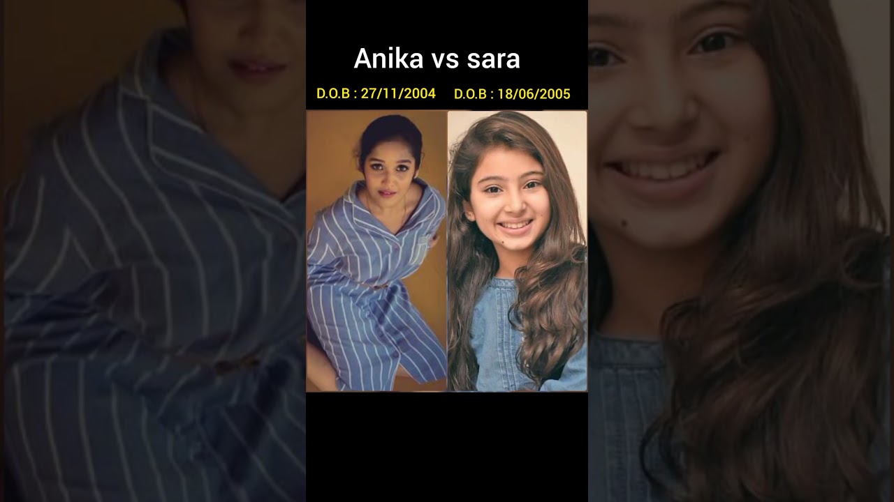 Anika surendar vs Sara Arjun // #anika #sara #shorts