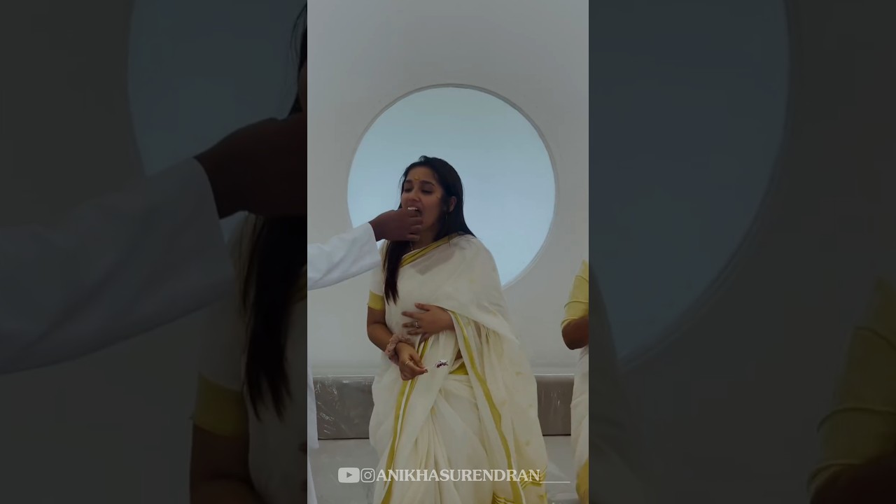 Anikhasurendran new video in white saree 🤍🫂♥️ #anikhasurendran #trending #shortsfeed #shorts #viral