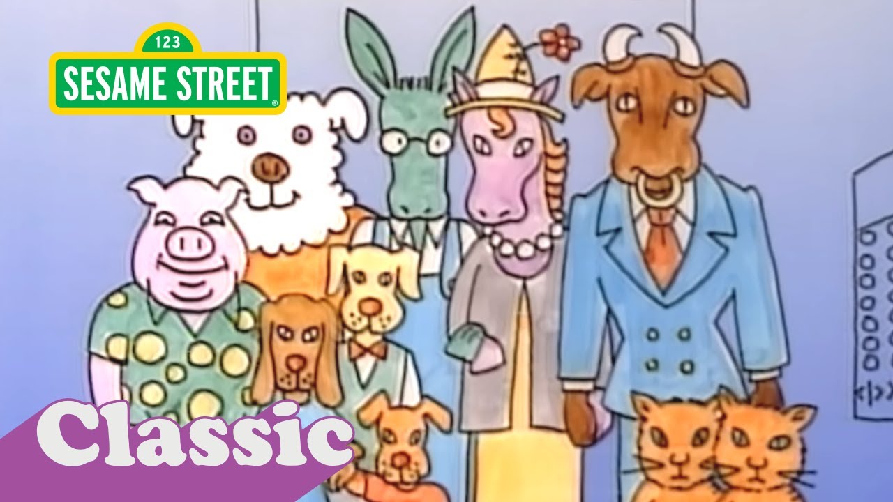 Animal Elevator Song Animated | Sesame Street Classic