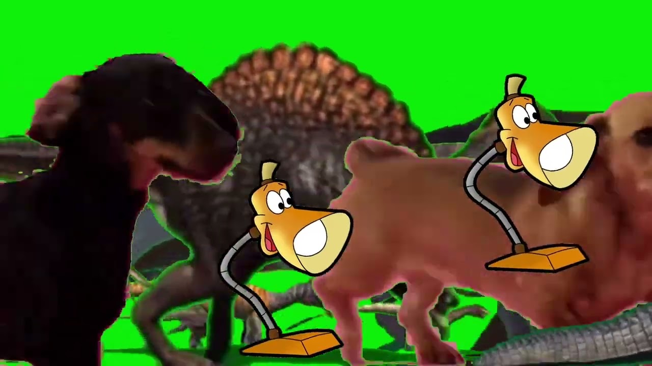 Animal Stampede With Lampy, Dogs, Dinosaurs And Crocs Green Screen