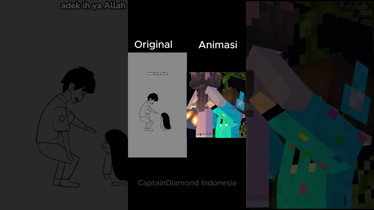 Animasi Vs Original - Kunti Bogel Mangg - Minecraft Animasi