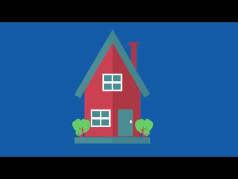 Animated House Blue Screen - Green Screen Footage