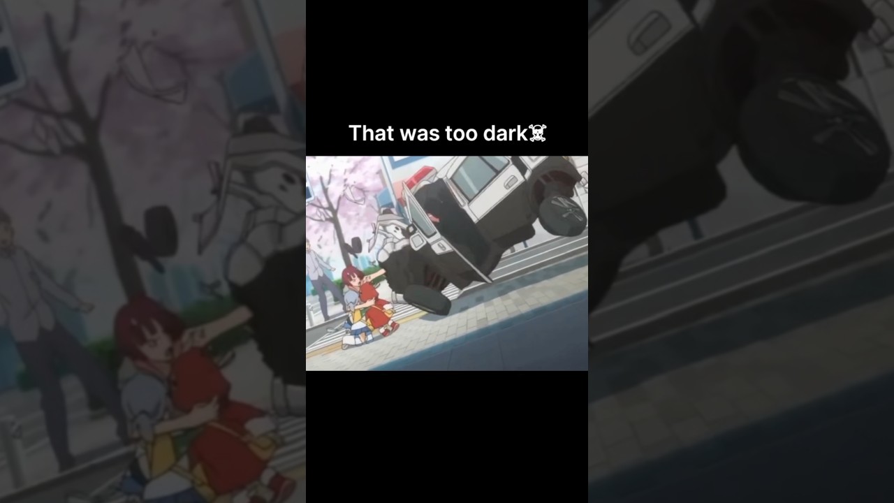 anime car accident 💀 #yozakura #quartet #hana #no #anime #horror #short #car #crash #girl #strong