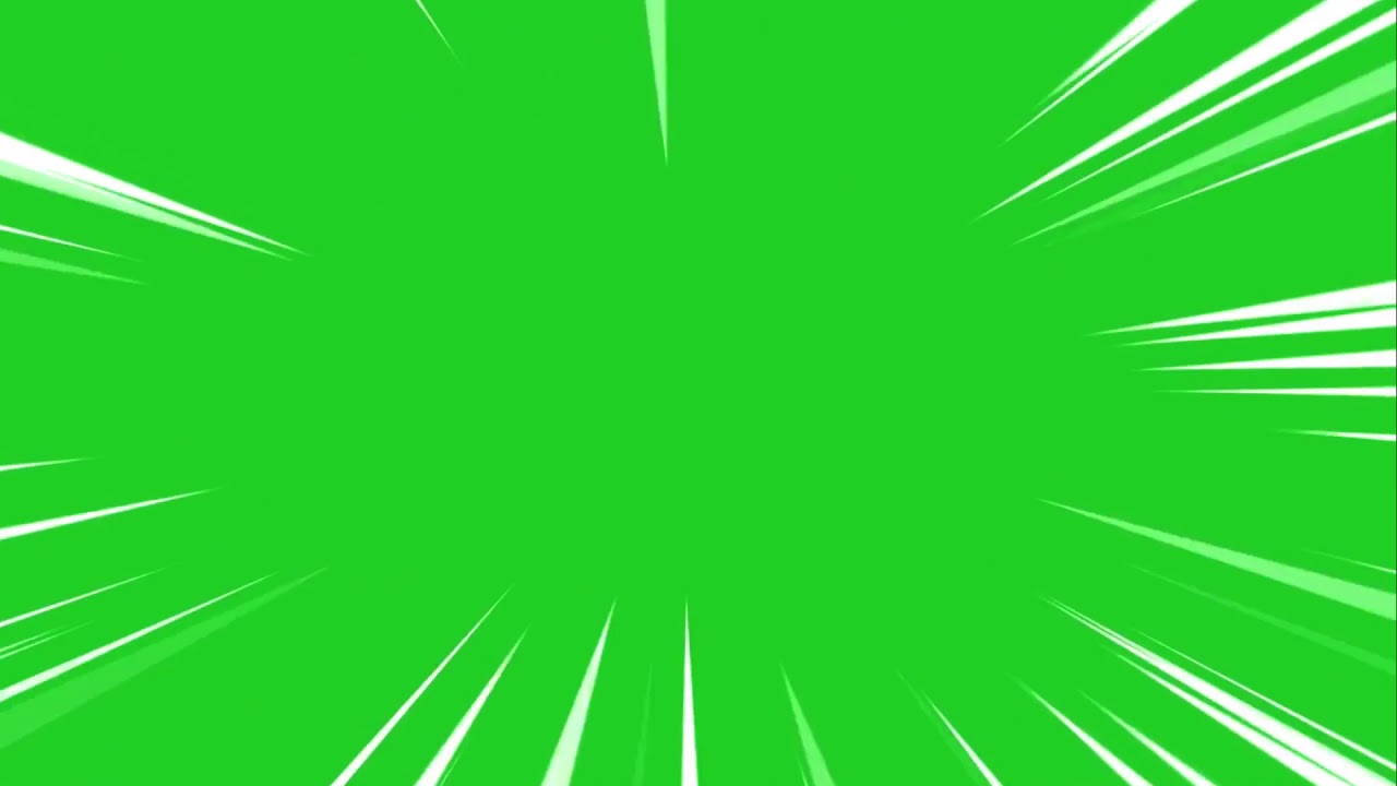 Anime Running lines green screen