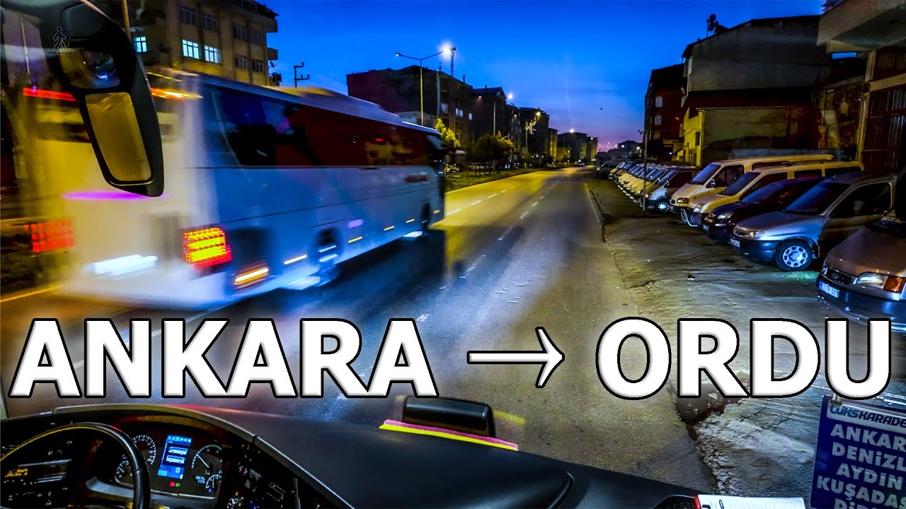 ANKARA→ ORDU | Gece Otobüs Yolculuğu | 4K ASMR Scenic Night Bus Ride