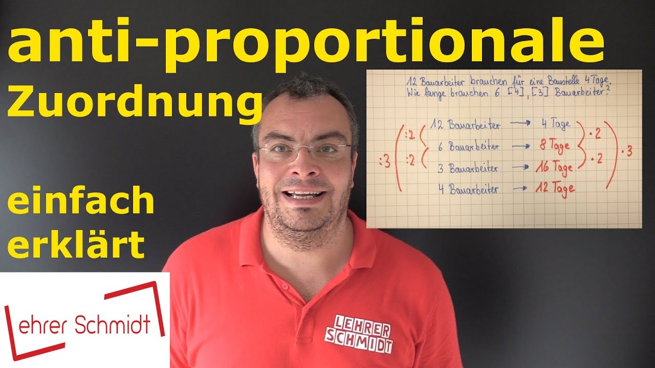 Antiproportional assignment | Mathematics - simply explained | Lehrerschmidt