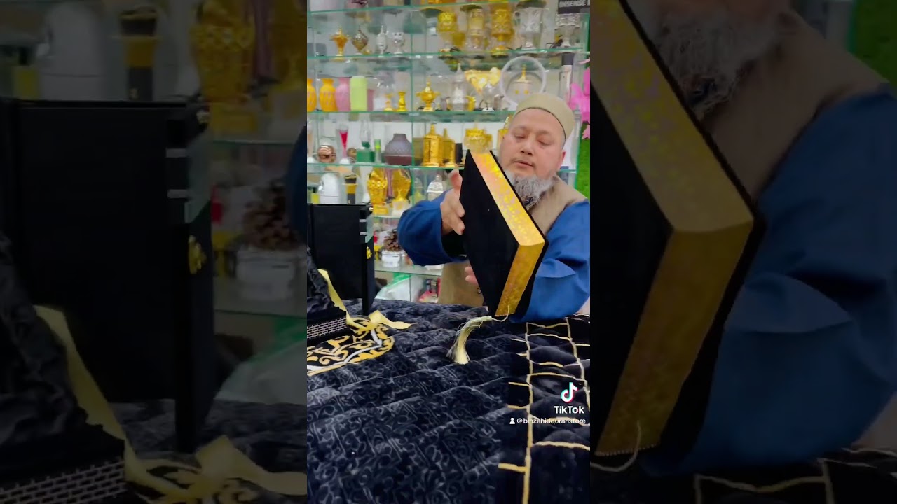 Antique Ghilaf e  kaba model quran pak #quran #islam #khanakaba #binzaid #islamicstories