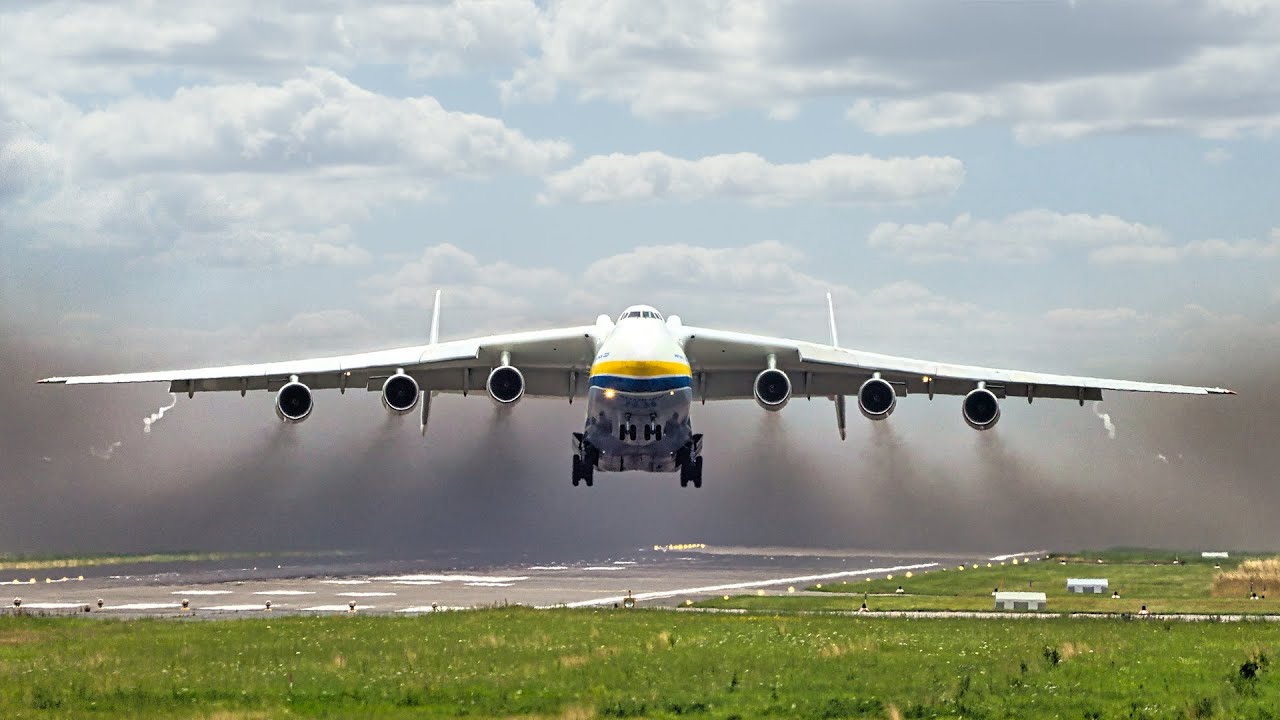 Antonov An-225 Mriya: FULL POWER Takeoff at Leipzig/Halle Airport