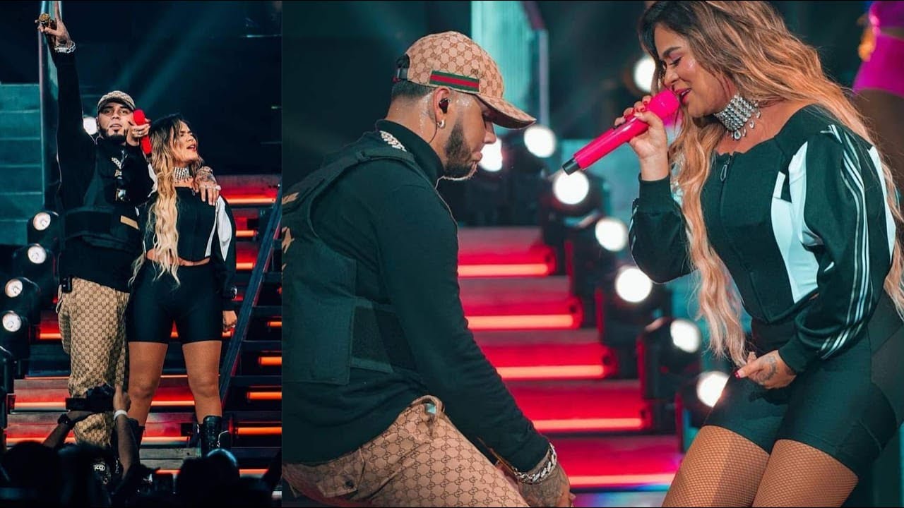 Anuel AA & Karol G bailando