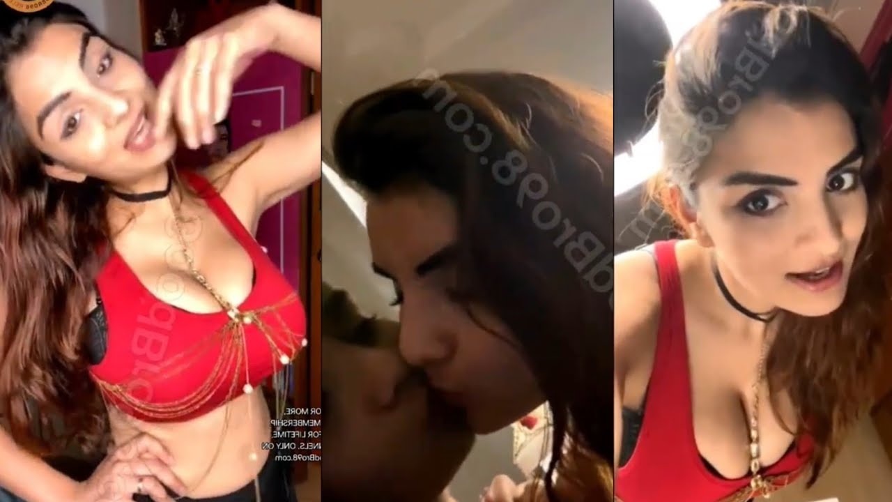 ANVESHI JAIN BOLDLY KISSING HER ON MIRROR LIVE VIDEO @celebcrushX