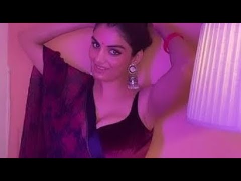 Anveshi Jain hot video in Purple Saree 💜💜💜