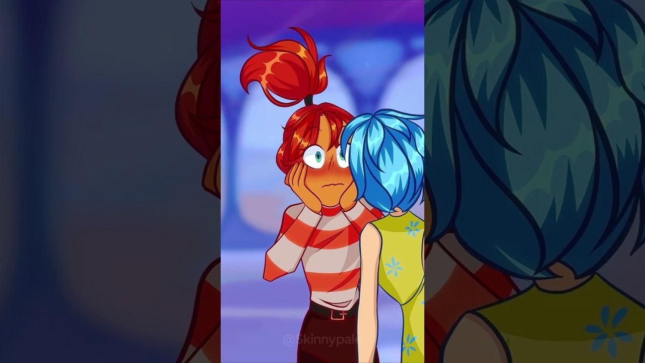 Anxiety KISS Joy 😘  (Inside out 2 Animation) #shorts #animation #memes