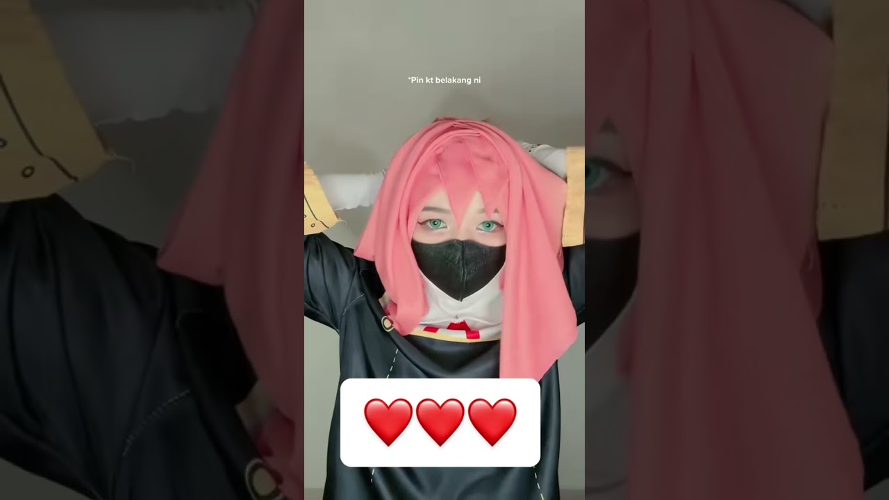 Anya Hijab Cosplay Tutorial #anya #anyaforger #hijabcosplay