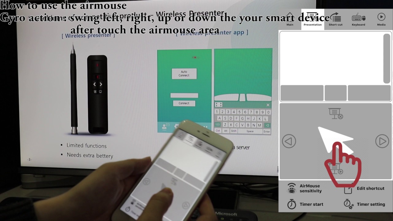 AnyTouch Blue - How to use the airmouse