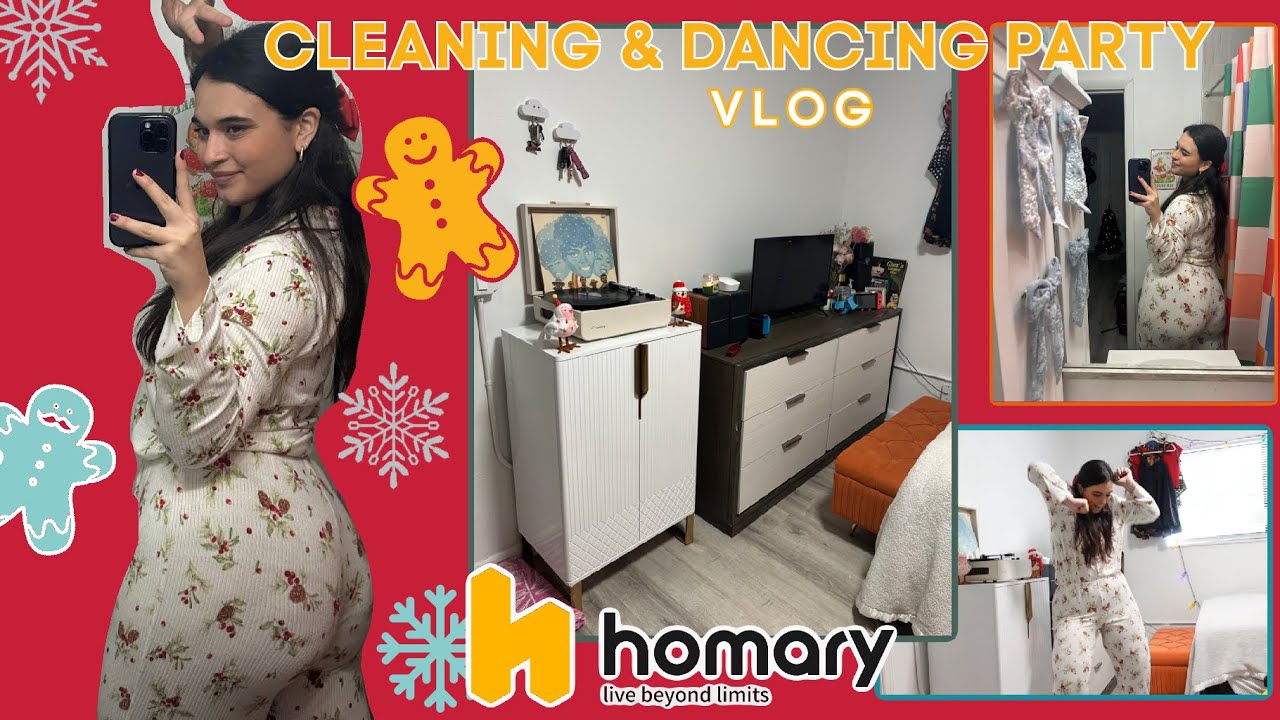 Apartment Tour | Clean & Decorate With Me!| Festive Vlog with HOMARY
