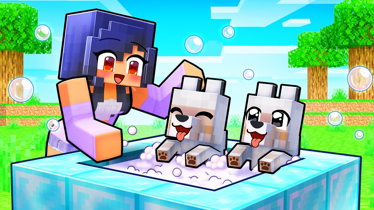 Aphmau opens a DOG SPA in Minecraft!