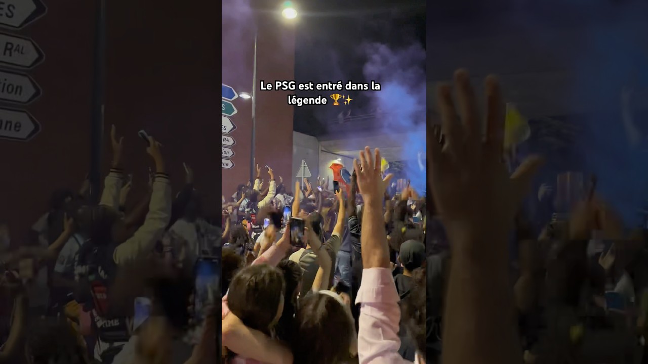 Après la victoire du PSG regardez ce qu’il se passe 🏆😱 #psg #liguedeschampions #allezparis