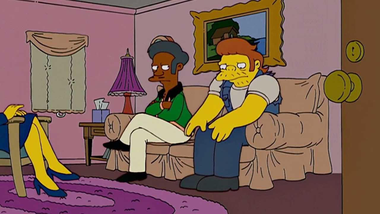Apu and Snake in therapy | The Simpsons
