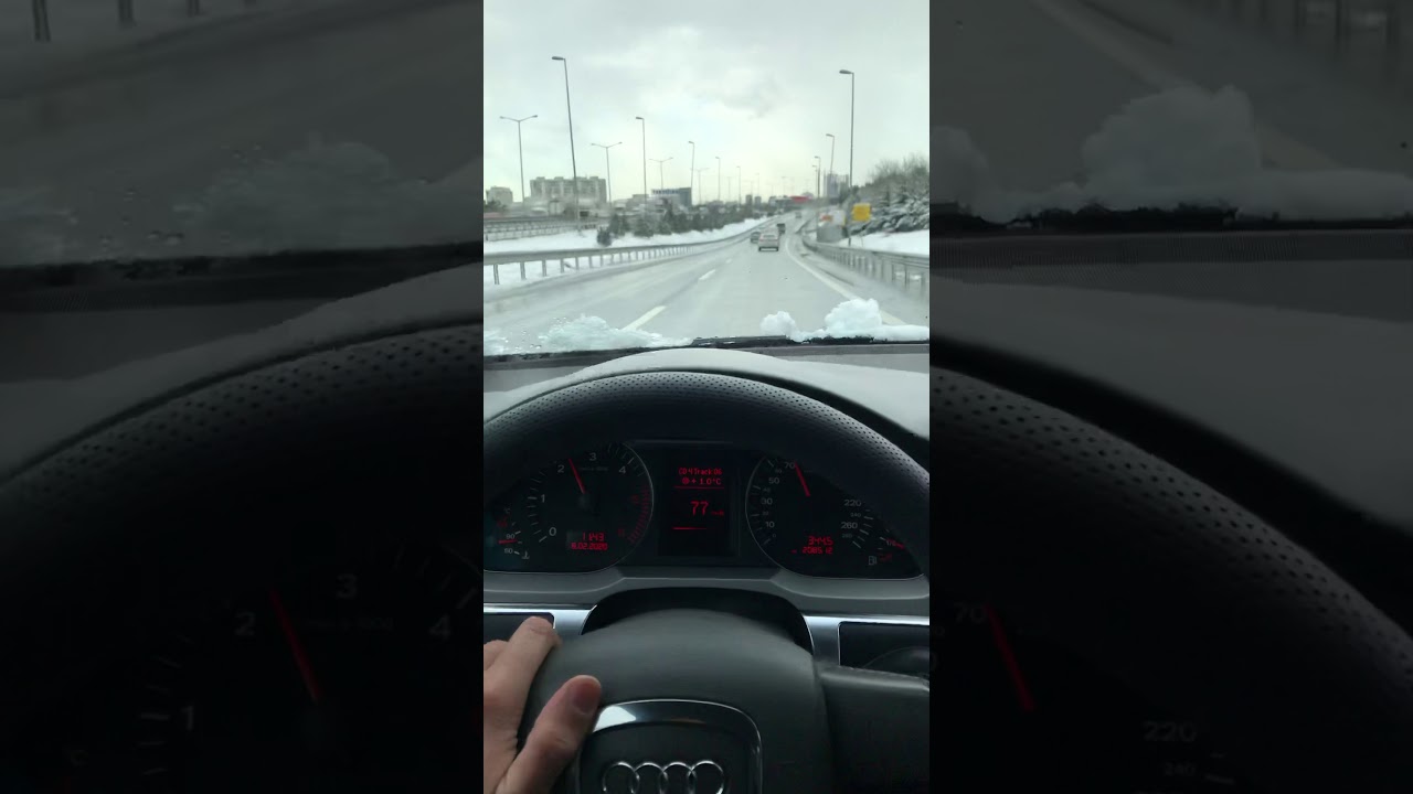 ARABA AUDİ A6 SNAP GÜNDÜZ KARLI