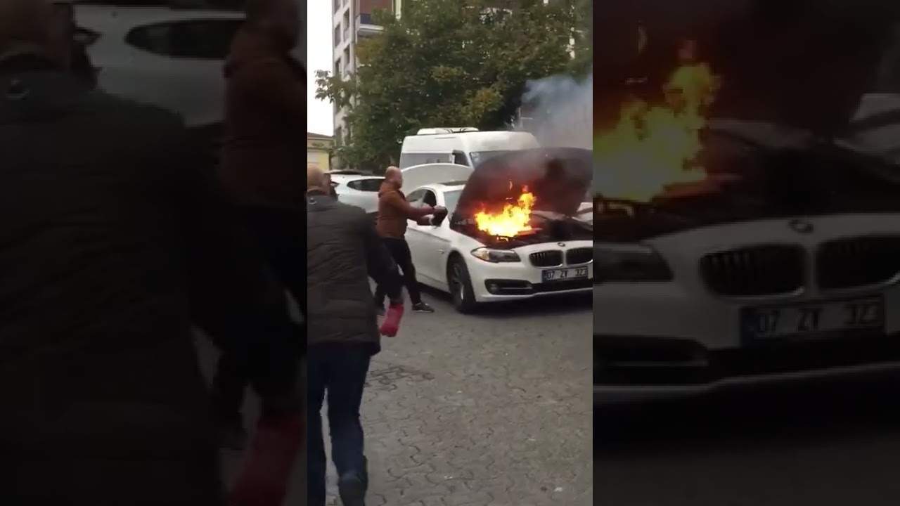 Araba Yandı - BMW Yandı #bmw #araba #yangın #yanan #aşiret