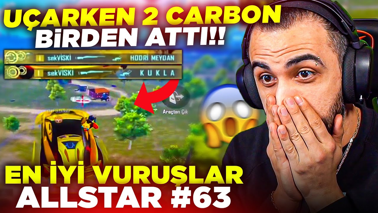 ARABAYLA UÇUP 2 CARBON ATTI!! GÖRÜLEN EN İMKANSIZ VURUŞ! EN İYİ VURUŞLAR ALLSTAR #63 | PUBG MOBILE
