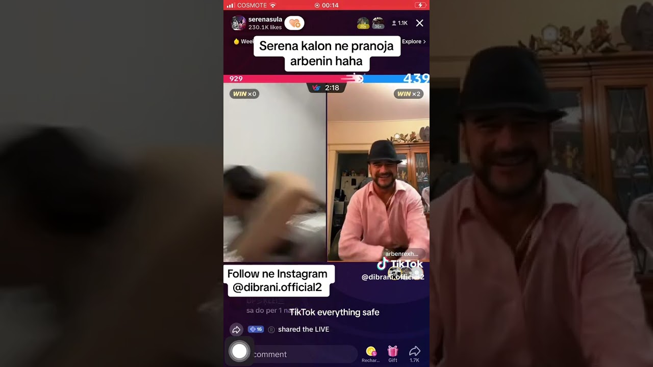 Arben Rexha dhe Serena Sula zhvishen ne LIVE🔞