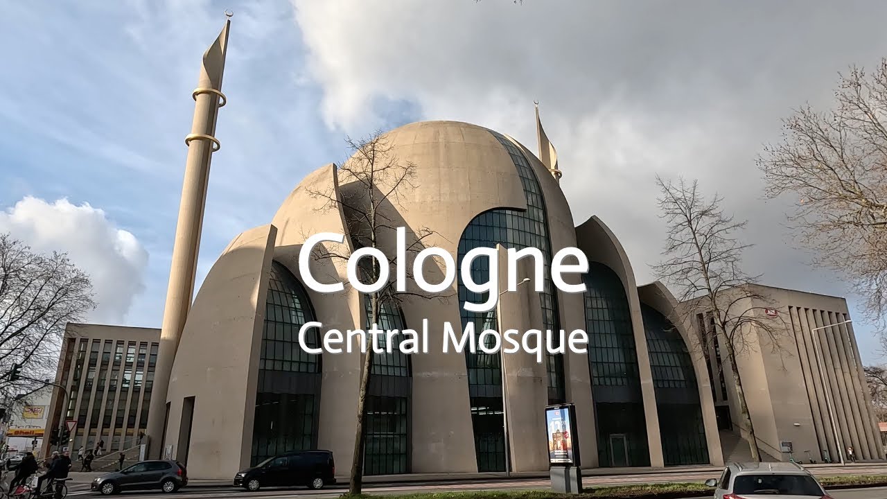 Architectural masterpiece!  Central Mosque of Cologne / 4K 60fps / مسجد كولونيا المركزي