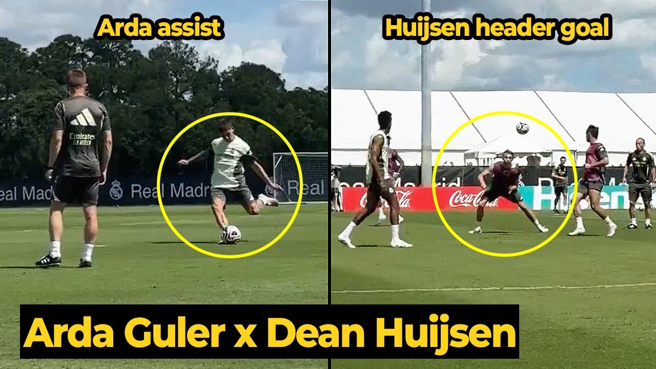 Arda Güler's first assist to Dean Huijsen during training ahead Club World Cup | Real Madrid News